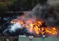 Cháy bãi chứa vỏ xe 1000m2 tại Bà Rịa - Vũng Tàu