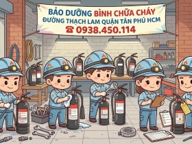 Bảo dưỡng bình chữa cháy đường Thạch Lam Quận Tân Phú HCM