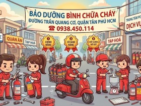 Bảo dưỡng bình chữa cháy đường Trần Quang Cơ Quận Tân Phú HCM