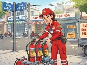 Bảo dưỡng bình chữa cháy tại đường Văn Cao Quận Tân Phú HCM