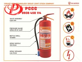 Bình chữa cháy bột ABC 4kg VNSAFECO