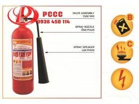 Bình chữa cháy khí CO2 3kg VNSAFECO VNS