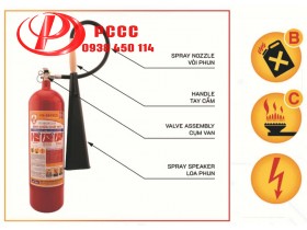 Bình chữa cháy khí CO2 5kg VNSAFECO VNS