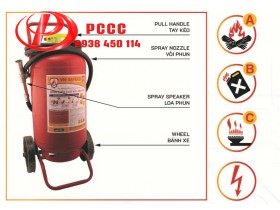 Bình chữa cháy xe đẩy bột ABC 35kg VNSAFECO